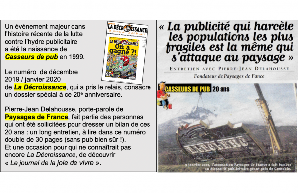 La publicité qui harcèle les populations les plus fragiles est la même qui s'attaque au paysage